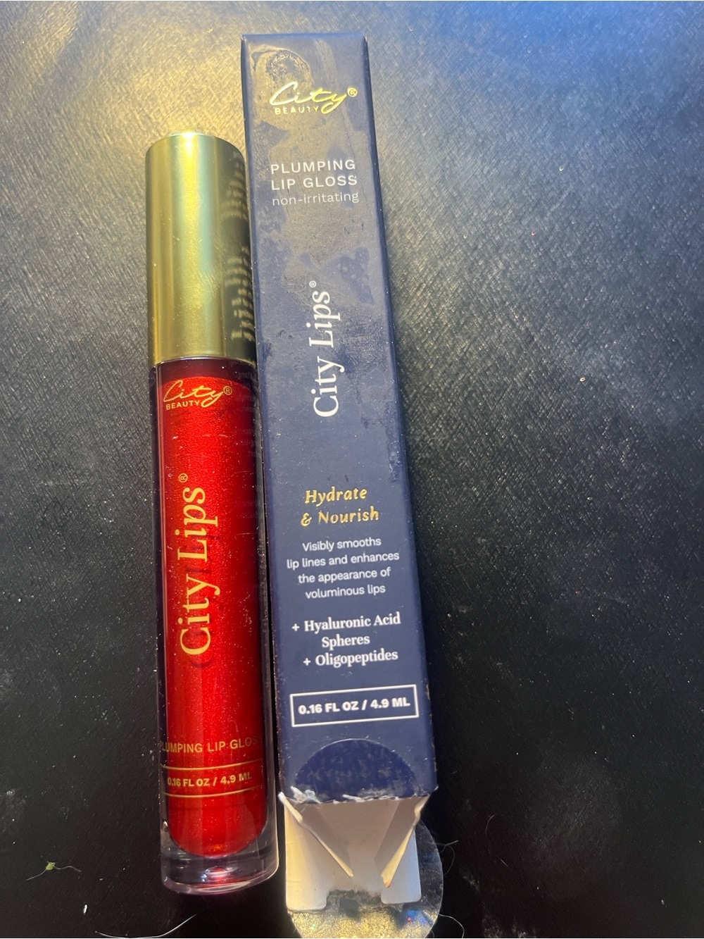 City Lips Plumping Lip Gloss — Red Hydrating Shine Holly